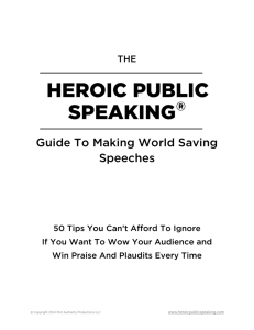 HEROIC PUBLIC SPEAKING
