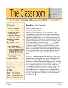 Spring Semester, 2004 - Center for the Enhancement of Teaching