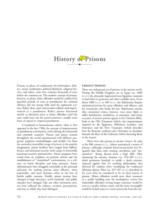 History of Prisons - CJ