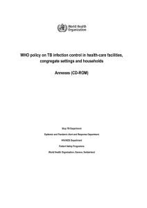 WHO policy on TB infection control in health