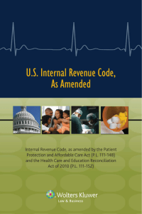 US Internal Revenue Code, As Amended