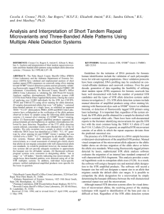 Analysis and interpretation of short tandem repeat microvariants and