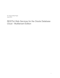 RESTful Web Services for the Oracle Database Cloud