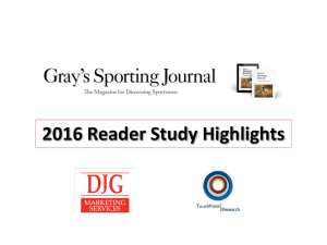 2016 Reader Survey - Gray's Sporting Journal