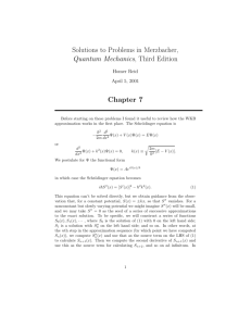 Solutions to Problems in Merzbacher, Quantum Mechanics, Third