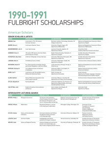 Fulbright ScholarShipS