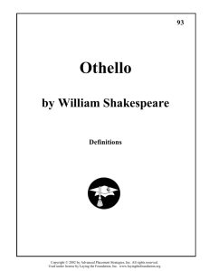Othello vocabulary