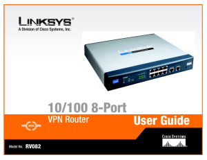 Manual Linksys router RV082