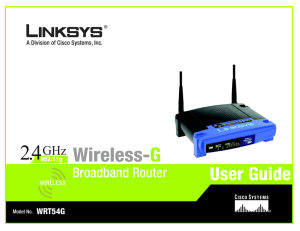 Linksys Wireless-G Router WRT54G User's Guide