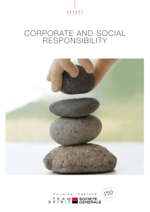 Corporate and social responsibility