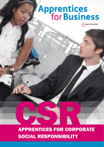 APPRENTICES FOR CORPORATE SOCIAL RESPONSIBILITY
