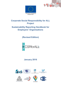 Corporate Social Responsibility for ALL Project Sustainability