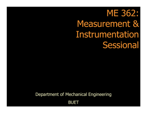 ME 362: Measurement & Instrumentation Sessional