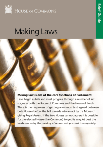 Making Laws - Parliament