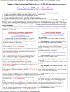 Comparing The Declaration of Independence with