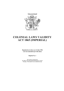 colonial laws validity act 1865 (imperial)