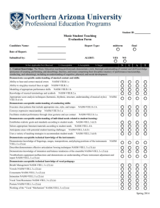 Music Student Teaching Evaluation Form