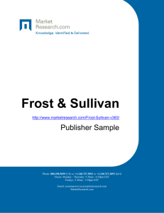 Frost & Sullivan - MarketResearch.com