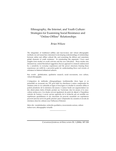 Ethnography, the Internet, and Youth Culture: Strategies for