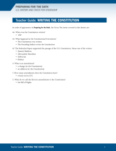 Teacher Guide: Writing the Constitution