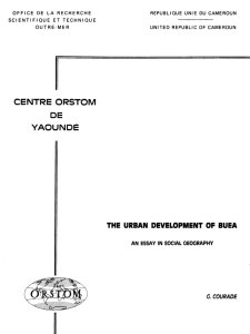 The Urban development of Buea : An essay in social geography