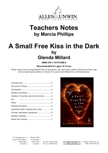 Teachers Notes A Small Free Kiss in the Dark