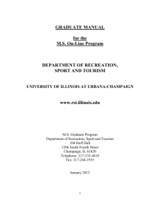 Online Graduate Handbook - Department of Leisure Studies