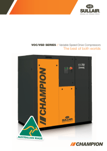 VSD/VOC Rotary Screw Compressor 55 – 250kW