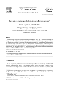 Incentives in the probabilistic serial mechanism