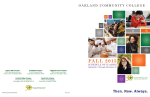 FALL 2015 - Oakland Community College