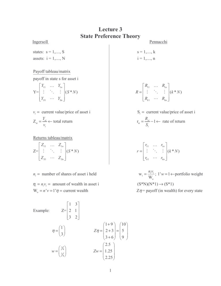 state preference theory