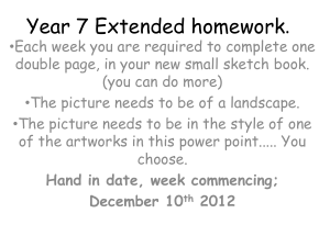 Year 7 Extended homework.