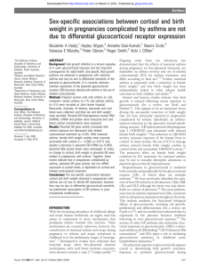 Sex-specific associations between cortisol and birth weight