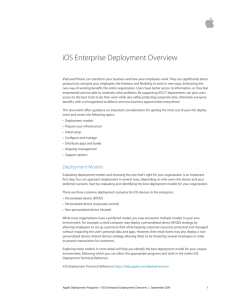 iOS Enterprise Deployment Overview