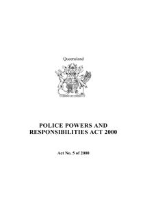 Police Powers and Responsibilities Act 2000