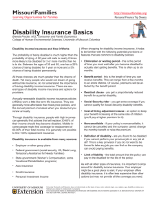 Disability Insurance Basics