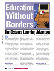 The Distance Learning Advantage