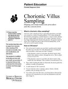 Chorionic villus sampling