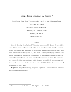 Shape from Shading: A Survey - The Faculty of Mathematics and