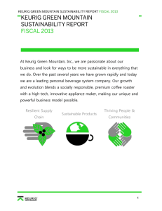 Sustainability Report - Keurig Green Mountain