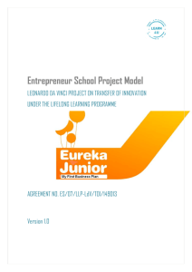 EUREKA JUNIOR Entrepreneurship Project Model