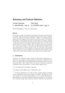 Antonymy and Contrast Relations