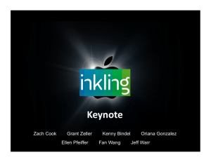 The iPad and Inkling Marketing Presentation ()