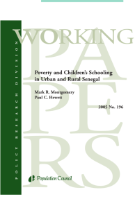 Poverty and Children's Schooling in Urban and Rural Senegal