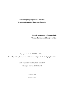 Forecasting City Population Growth in Developing