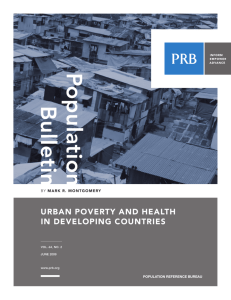 Urban Poverty and Health in Developing Countries