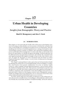 Urban Health in Developing Countries