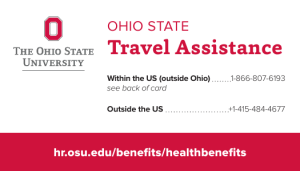 Ohio State Travel Assistance card