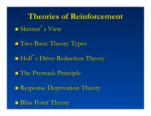 Theories of Reinforcement