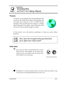 ACTIVITY B: Falling Objects